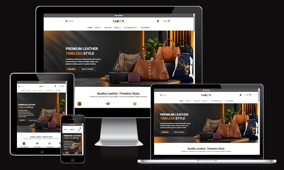 Lupex — Custom E-Commerce Website website project